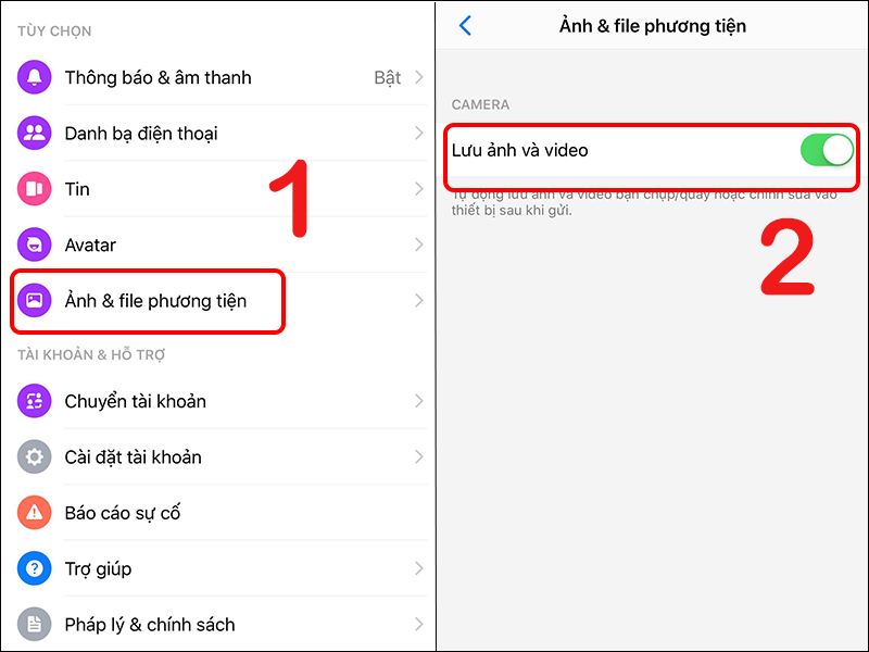 Cách bật chế độ tự động lưu ảnh trên Messenger cho iPhone